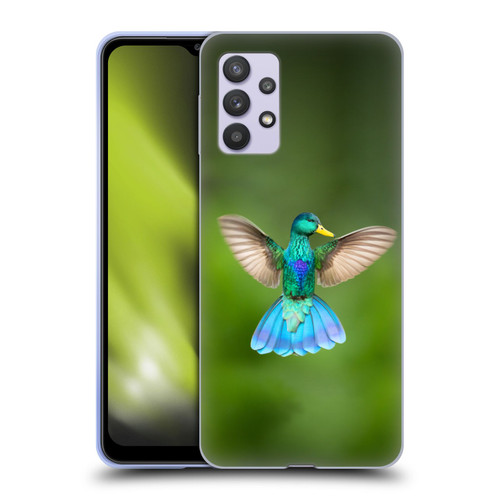 Pixelmated Animals Surreal Wildlife Quaking Bird Soft Gel Case for Samsung Galaxy A32 5G / M32 5G (2021)