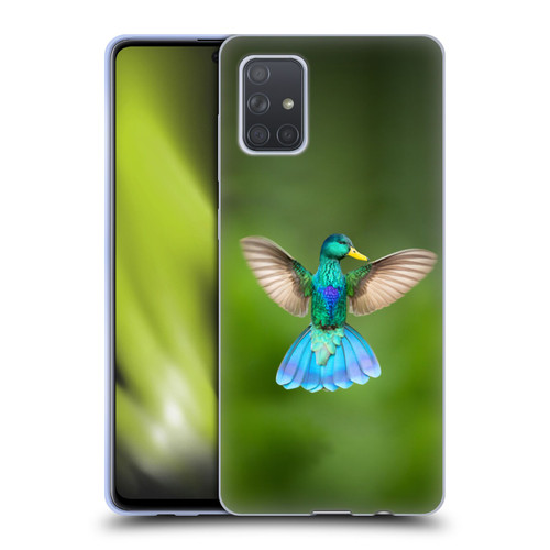 Pixelmated Animals Surreal Wildlife Quaking Bird Soft Gel Case for Samsung Galaxy A71 (2019)