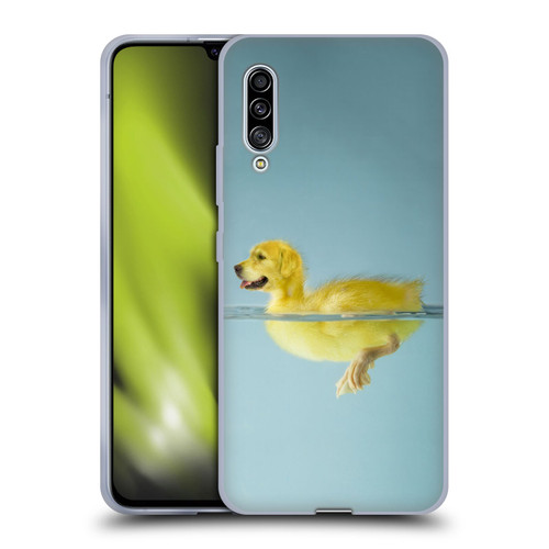 Pixelmated Animals Surreal Wildlife Dog Duck Soft Gel Case for Samsung Galaxy A90 5G (2019)