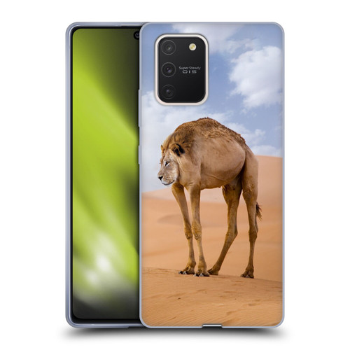 Pixelmated Animals Surreal Wildlife Camel Lion Soft Gel Case for Samsung Galaxy S10 Lite