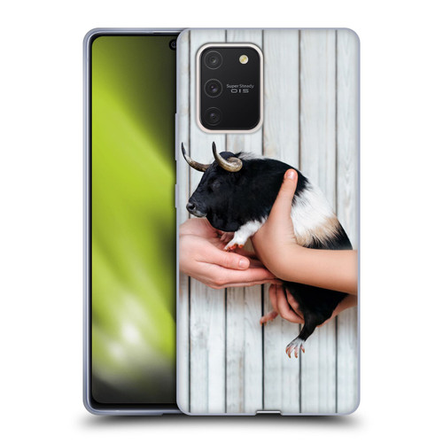 Pixelmated Animals Surreal Wildlife Guinea Bull Soft Gel Case for Samsung Galaxy S10 Lite