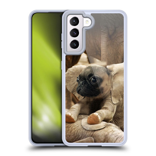 Pixelmated Animals Surreal Wildlife Pugephant Soft Gel Case for Samsung Galaxy S21 5G