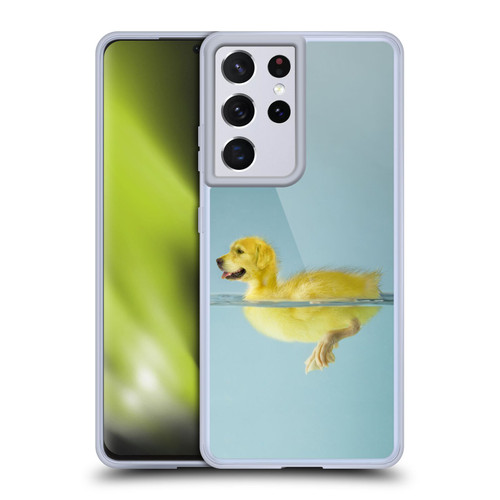 Pixelmated Animals Surreal Wildlife Dog Duck Soft Gel Case for Samsung Galaxy S21 Ultra 5G