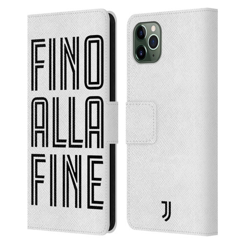 Juventus Football Club Type Fino Alla Fine White Leather Book Wallet Case Cover For Apple iPhone 11 Pro Max