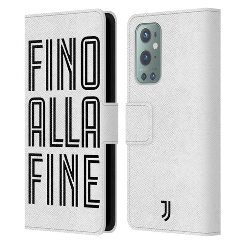 Juventus Football Club Type Fino Alla Fine White Leather Book Wallet Case Cover For OnePlus 9