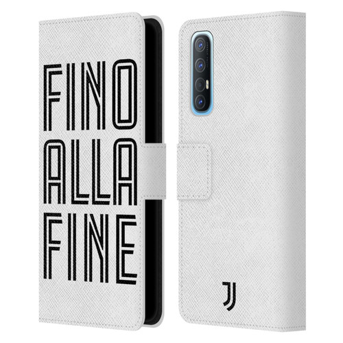 Juventus Football Club Type Fino Alla Fine White Leather Book Wallet Case Cover For OPPO Find X2 Neo 5G