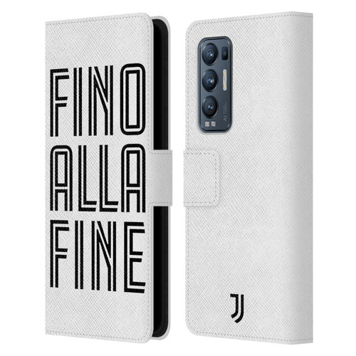 Juventus Football Club Type Fino Alla Fine White Leather Book Wallet Case Cover For OPPO Find X3 Neo / Reno5 Pro+ 5G
