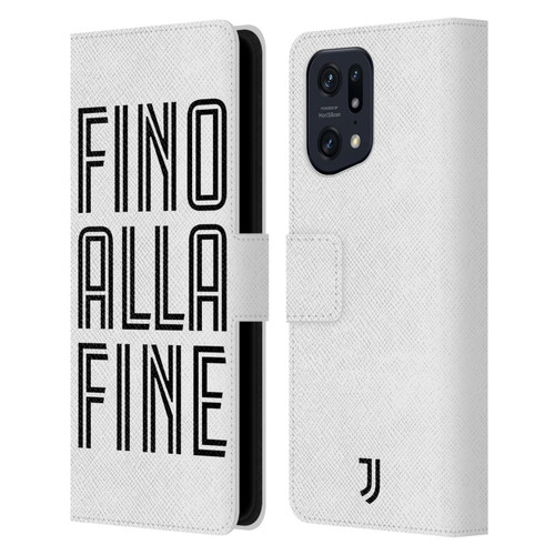 Juventus Football Club Type Fino Alla Fine White Leather Book Wallet Case Cover For OPPO Find X5