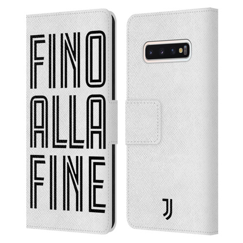 Juventus Football Club Type Fino Alla Fine White Leather Book Wallet Case Cover For Samsung Galaxy S10