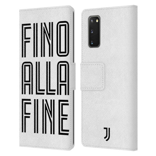 Juventus Football Club Type Fino Alla Fine White Leather Book Wallet Case Cover For Samsung Galaxy S20 / S20 5G