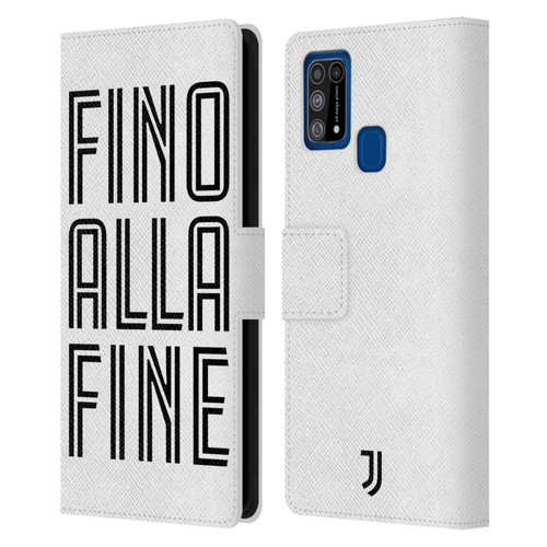 Juventus Football Club Type Fino Alla Fine White Leather Book Wallet Case Cover For Samsung Galaxy M31 (2020)