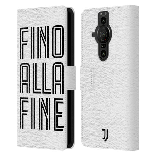 Juventus Football Club Type Fino Alla Fine White Leather Book Wallet Case Cover For Sony Xperia Pro-I