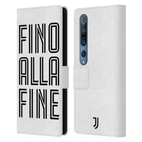 Juventus Football Club Type Fino Alla Fine White Leather Book Wallet Case Cover For Xiaomi Mi 10 5G / Mi 10 Pro 5G