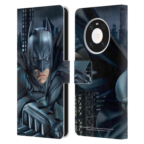 The Dark Knight Character Art Batman Leather Book Wallet Case Cover For Huawei Mate 40 Pro 5G