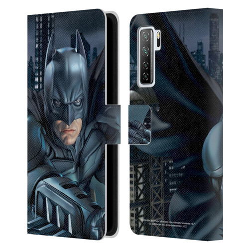 The Dark Knight Character Art Batman Leather Book Wallet Case Cover For Huawei Nova 7 SE/P40 Lite 5G