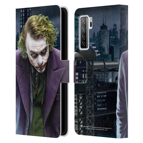 The Dark Knight Character Art Joker Leather Book Wallet Case Cover For Huawei Nova 7 SE/P40 Lite 5G