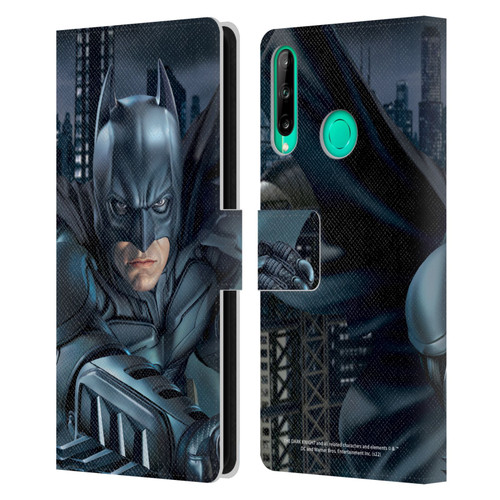 The Dark Knight Character Art Batman Leather Book Wallet Case Cover For Huawei P40 lite E