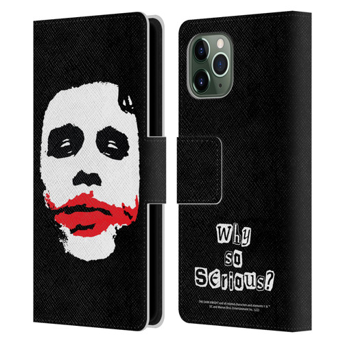 The Dark Knight Character Art Joker Face Leather Book Wallet Case Cover For Apple iPhone 11 Pro