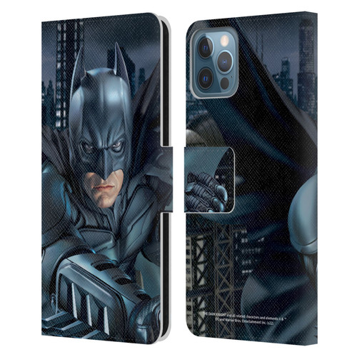 The Dark Knight Character Art Batman Leather Book Wallet Case Cover For Apple iPhone 12 / iPhone 12 Pro