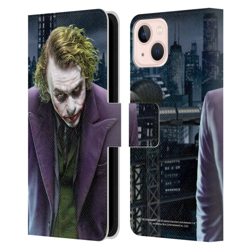 The Dark Knight Character Art Joker Leather Book Wallet Case Cover For Apple iPhone 13