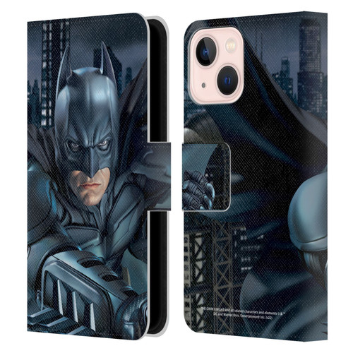 The Dark Knight Character Art Batman Leather Book Wallet Case Cover For Apple iPhone 13 Mini