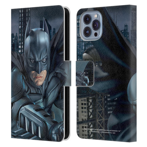 The Dark Knight Character Art Batman Leather Book Wallet Case Cover For Apple iPhone 14