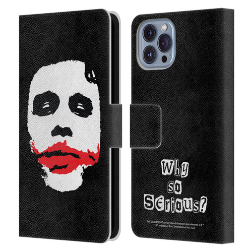 The Dark Knight Character Art Joker Face Leather Book Wallet Case Cover For Apple iPhone 14