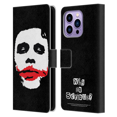 The Dark Knight Character Art Joker Face Leather Book Wallet Case Cover For Apple iPhone 14 Pro Max