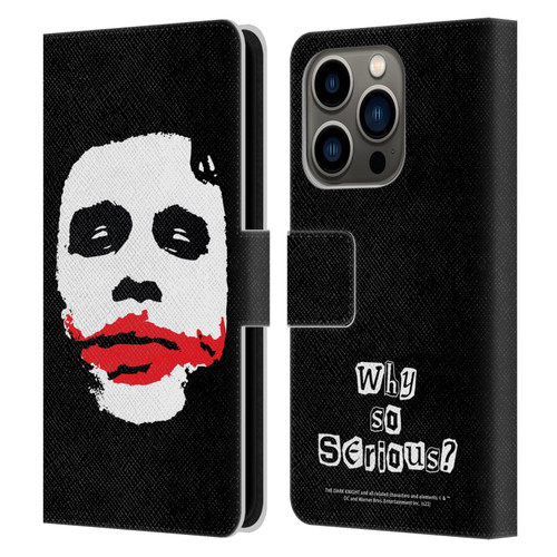 The Dark Knight Character Art Joker Face Leather Book Wallet Case Cover For Apple iPhone 14 Pro