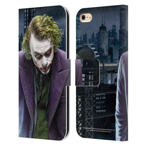 The Dark Knight Character Art Joker Leather Book Wallet Case Cover For Apple iPhone 6 / iPhone 6s