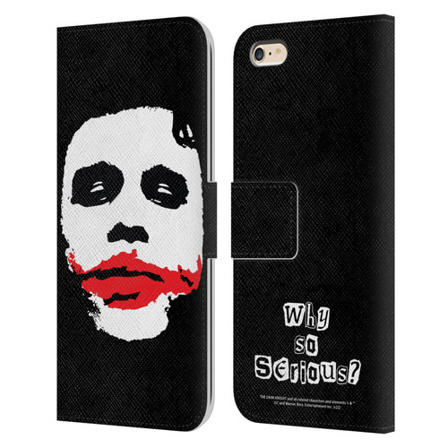 The Dark Knight Character Art Joker Face Leather Book Wallet Case Cover For Apple iPhone 6 Plus / iPhone 6s Plus