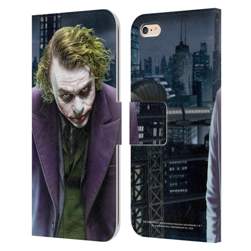 The Dark Knight Character Art Joker Leather Book Wallet Case Cover For Apple iPhone 6 Plus / iPhone 6s Plus