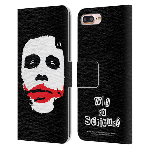 The Dark Knight Character Art Joker Face Leather Book Wallet Case Cover For Apple iPhone 7 Plus / iPhone 8 Plus