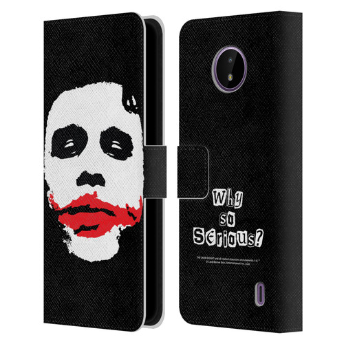The Dark Knight Character Art Joker Face Leather Book Wallet Case Cover For Nokia C10 / C20