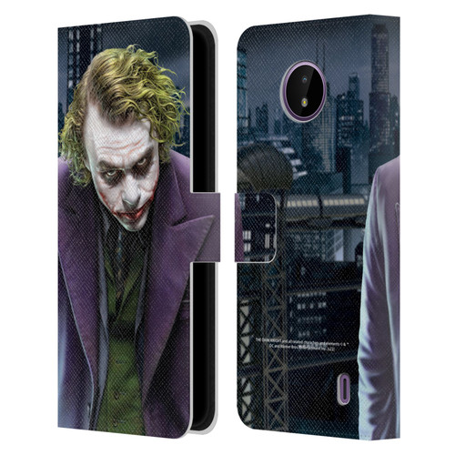 The Dark Knight Character Art Joker Leather Book Wallet Case Cover For Nokia C10 / C20