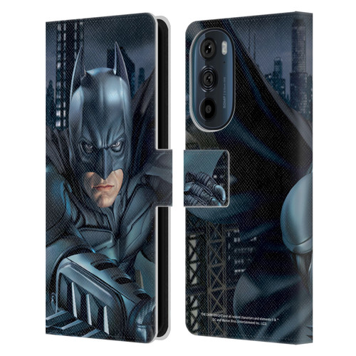 The Dark Knight Character Art Batman Leather Book Wallet Case Cover For Motorola Edge 30