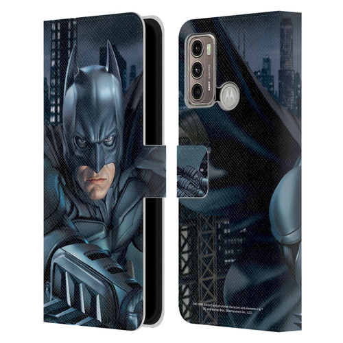 The Dark Knight Character Art Batman Leather Book Wallet Case Cover For Motorola Moto G60 / Moto G40 Fusion