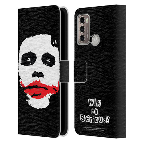 The Dark Knight Character Art Joker Face Leather Book Wallet Case Cover For Motorola Moto G60 / Moto G40 Fusion