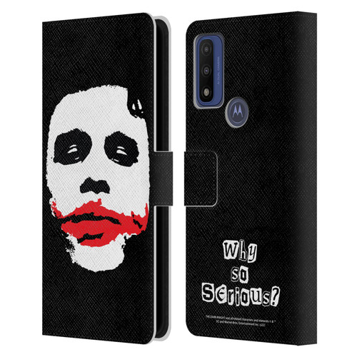 The Dark Knight Character Art Joker Face Leather Book Wallet Case Cover For Motorola G Pure