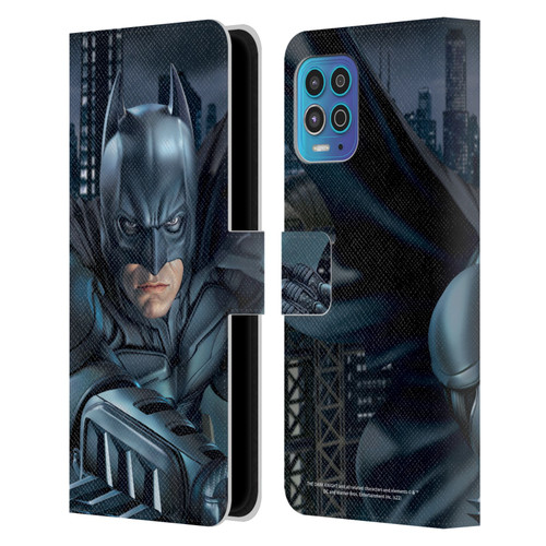 The Dark Knight Character Art Batman Leather Book Wallet Case Cover For Motorola Moto G100