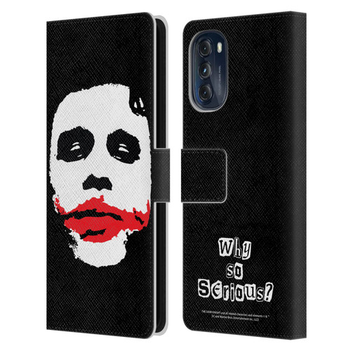 The Dark Knight Character Art Joker Face Leather Book Wallet Case Cover For Motorola Moto G (2022)