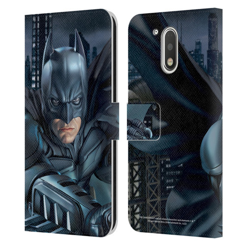 The Dark Knight Character Art Batman Leather Book Wallet Case Cover For Motorola Moto G41