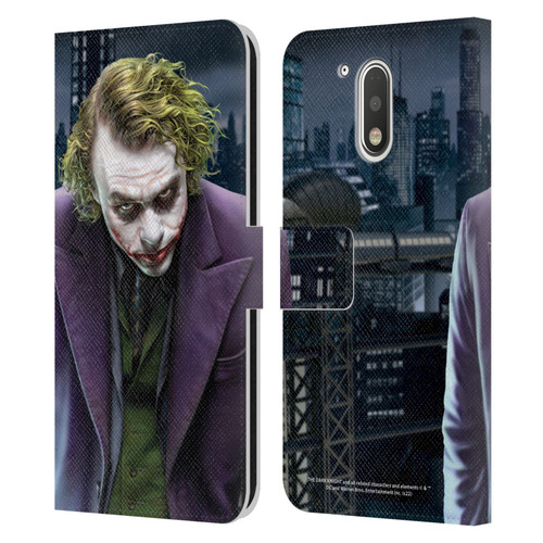 The Dark Knight Character Art Joker Leather Book Wallet Case Cover For Motorola Moto G41