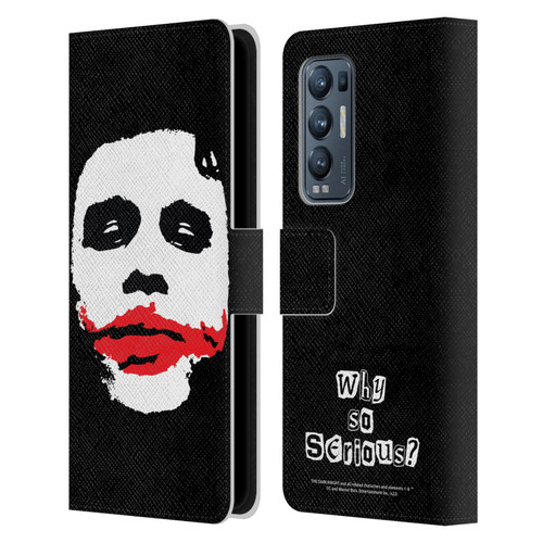 The Dark Knight Character Art Joker Face Leather Book Wallet Case Cover For OPPO Find X3 Neo / Reno5 Pro+ 5G