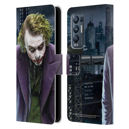 The Dark Knight Character Art Joker Leather Book Wallet Case Cover For OPPO Find X3 Neo / Reno5 Pro+ 5G