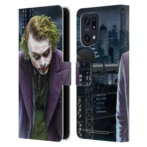 The Dark Knight Character Art Joker Leather Book Wallet Case Cover For OPPO Find X5