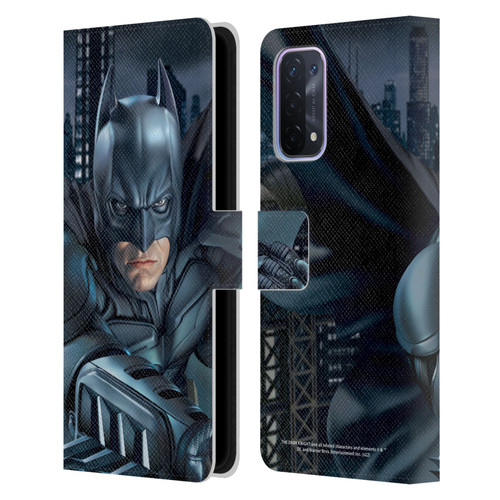 The Dark Knight Character Art Batman Leather Book Wallet Case Cover For OPPO A54 5G