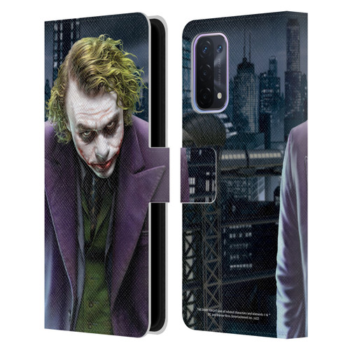 The Dark Knight Character Art Joker Leather Book Wallet Case Cover For OPPO A54 5G