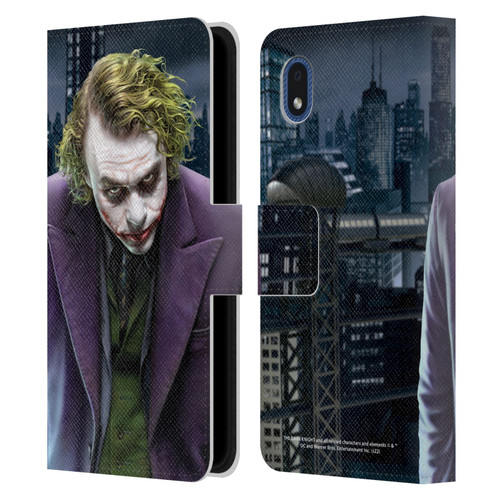 The Dark Knight Character Art Joker Leather Book Wallet Case Cover For Samsung Galaxy A01 Core (2020)