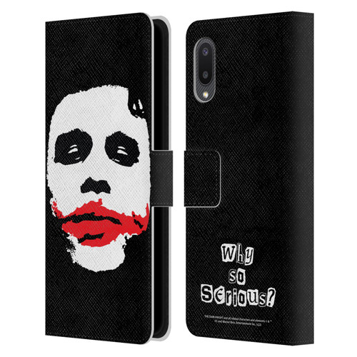 The Dark Knight Character Art Joker Face Leather Book Wallet Case Cover For Samsung Galaxy A02/M02 (2021)
